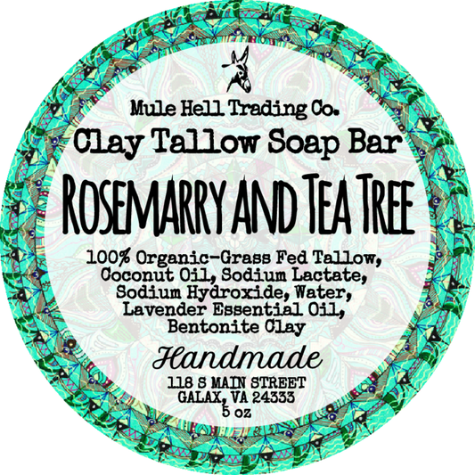 Rosemary and Tea Tree Tallow Clay Bar