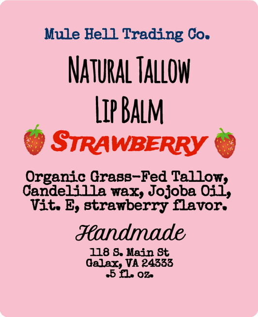 Strawberry Tallow Lip Balm