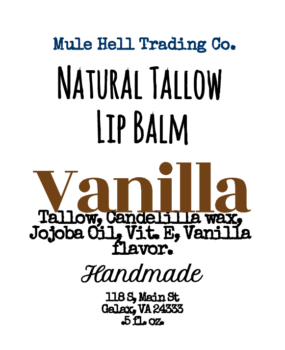 Vanilla Tallow Lip Balm