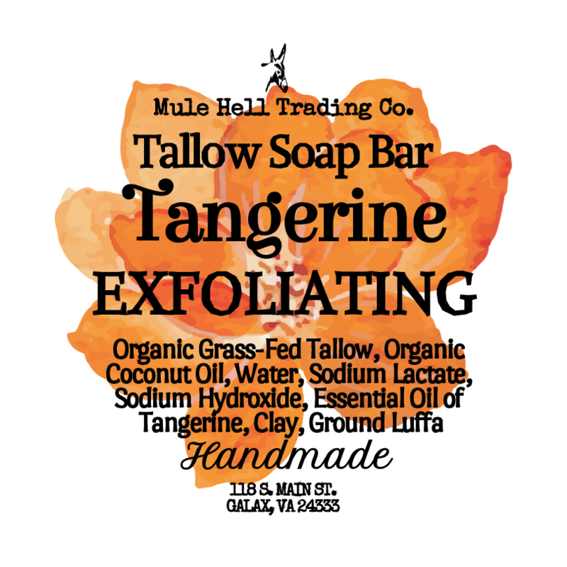 Exfoliating Tangerine Tallow Soap bar