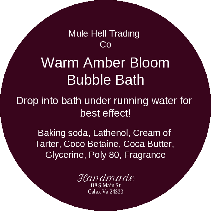 Warm Amber Bloom Bubble Bath