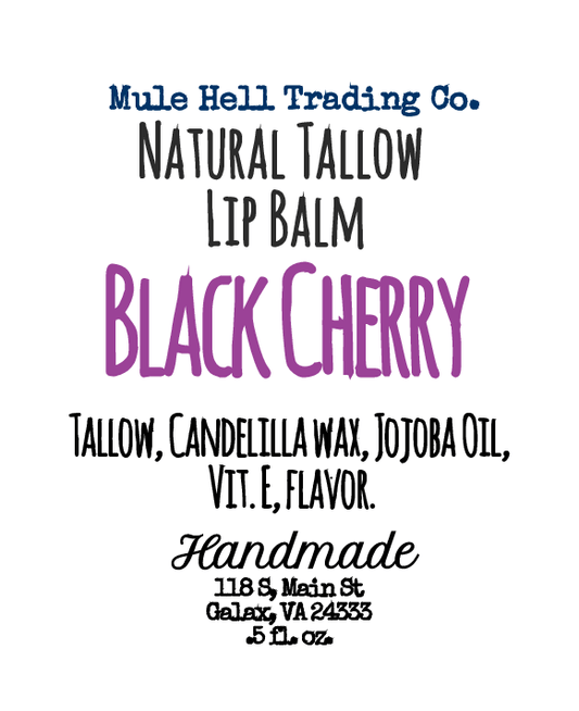 Black Cherry Tallow Lip Balm