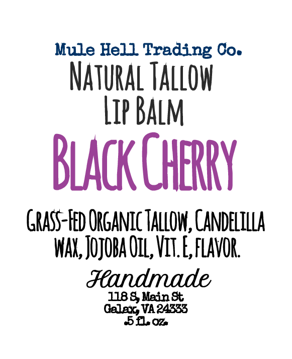 Black Cherry Tallow Lip Balm
