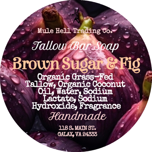 Brown Sugar Fig Tallow Soap bar