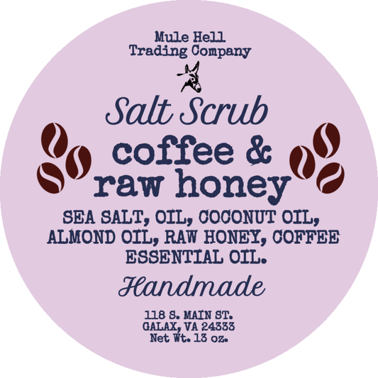 Coffee and Raw Honey Salt scrub
