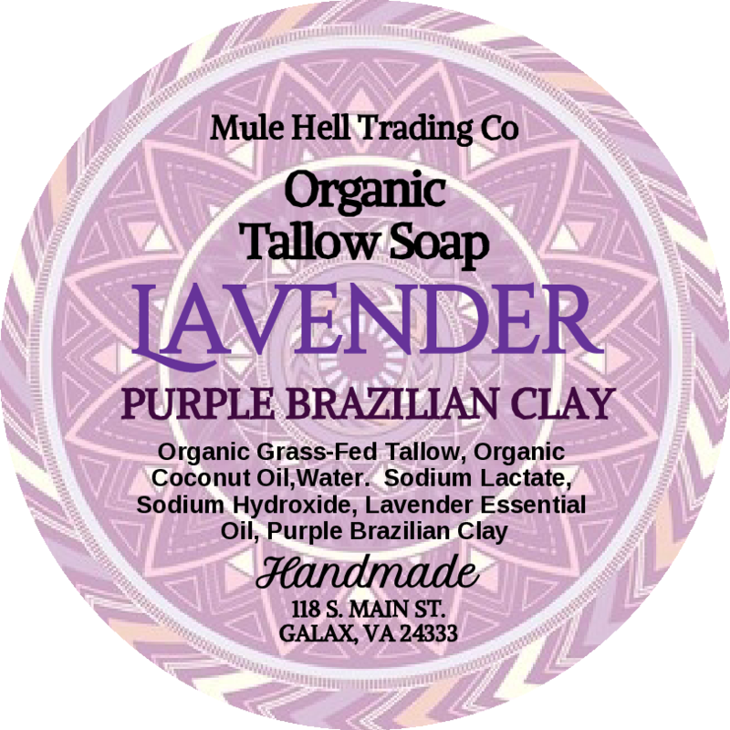 Lavender Clay Tallow Soap Bar