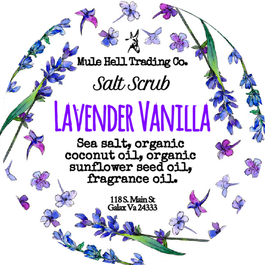 Lavender Vanilla Salt Scrub
