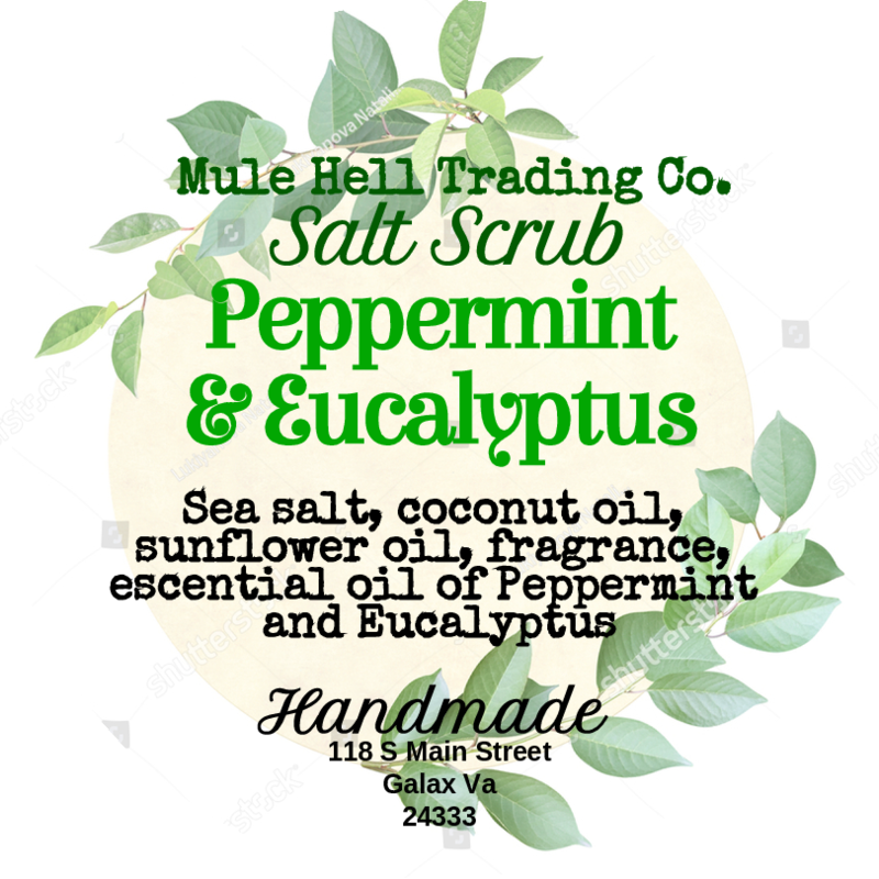 Peppermint and Eucalyptus Salt Scrub