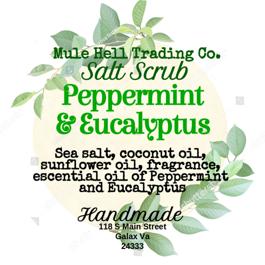 Peppermint and Eucalyptus Salt Scrub