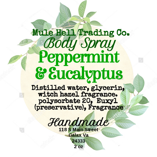 Peppermint and Eucalyptus Body Spray
