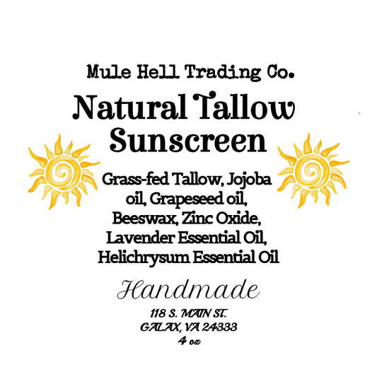 Natural Tallow Sunscreen